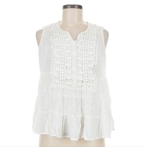 Indigo Soul White Textured Top